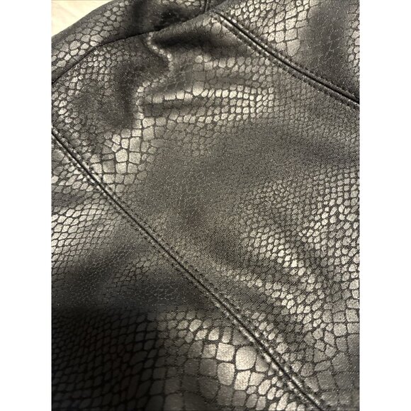 Bebe New Solid Black Vegan Faux Snakeskin Tank Bodycon Mini Dress Xs - Picture 7 of 7